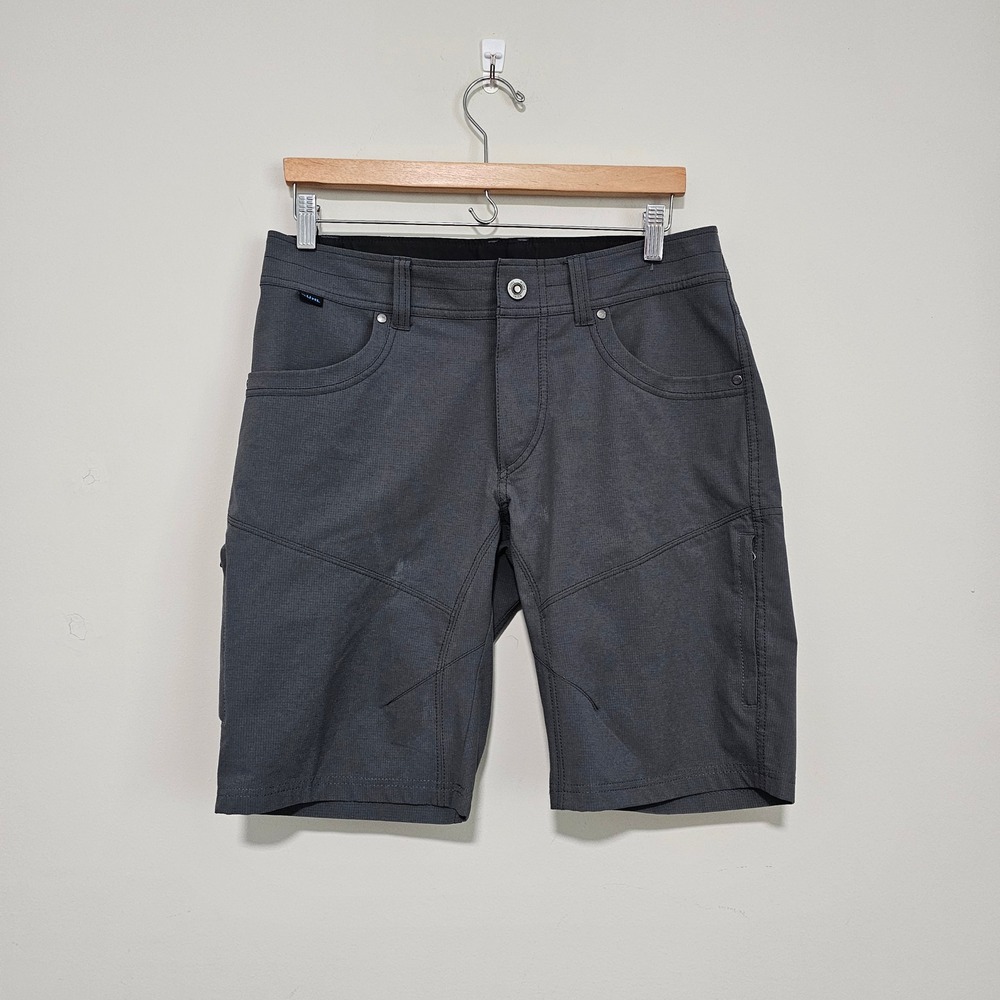 Kuhl Men Silencr Kargo Shorts 32 Gray Technical Hiking Outdoor Gorpcore Commuter